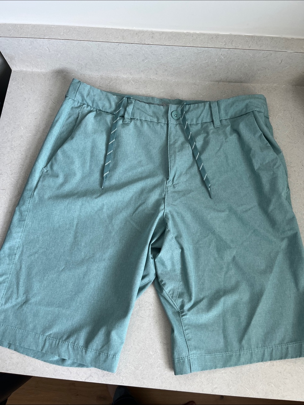 Hang Ten Men's Seafoam Green Flat-Front Shorts